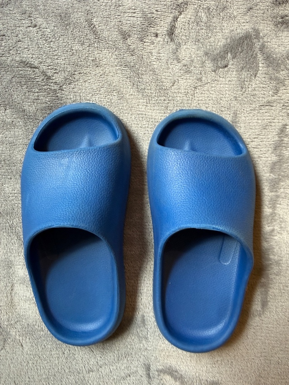 Kids Blue Slide Sandals - Comfortable Easy On/Off